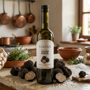 Cold-Pressed Extra Virgin Olive Oil infused with Black Truffle