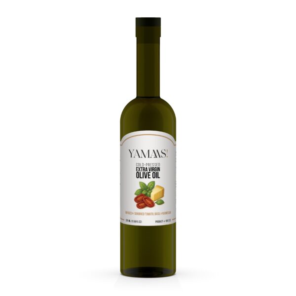 Cold-Pressed Extra Virgin Olive Oil infused with Sundried Tomato, Basil & Parmesan