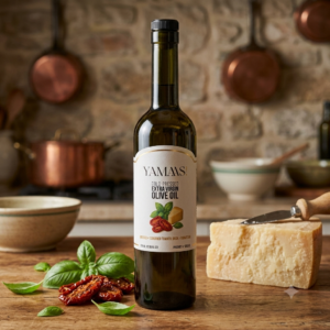 Cold-Pressed Extra Virgin Olive Oil infused with Sundried Tomato, Basil & Parmesan