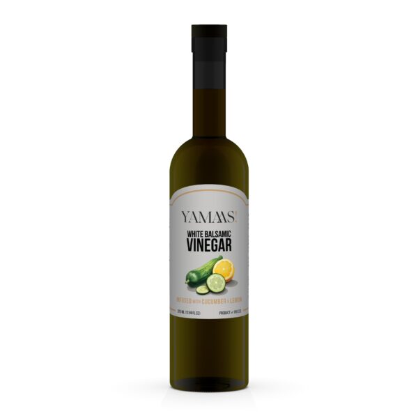 White Balsamic Vinegar infused with Cucumber and Lemon