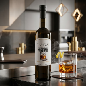 White Balsamic Vinegar infused with Smoky Bourbon
